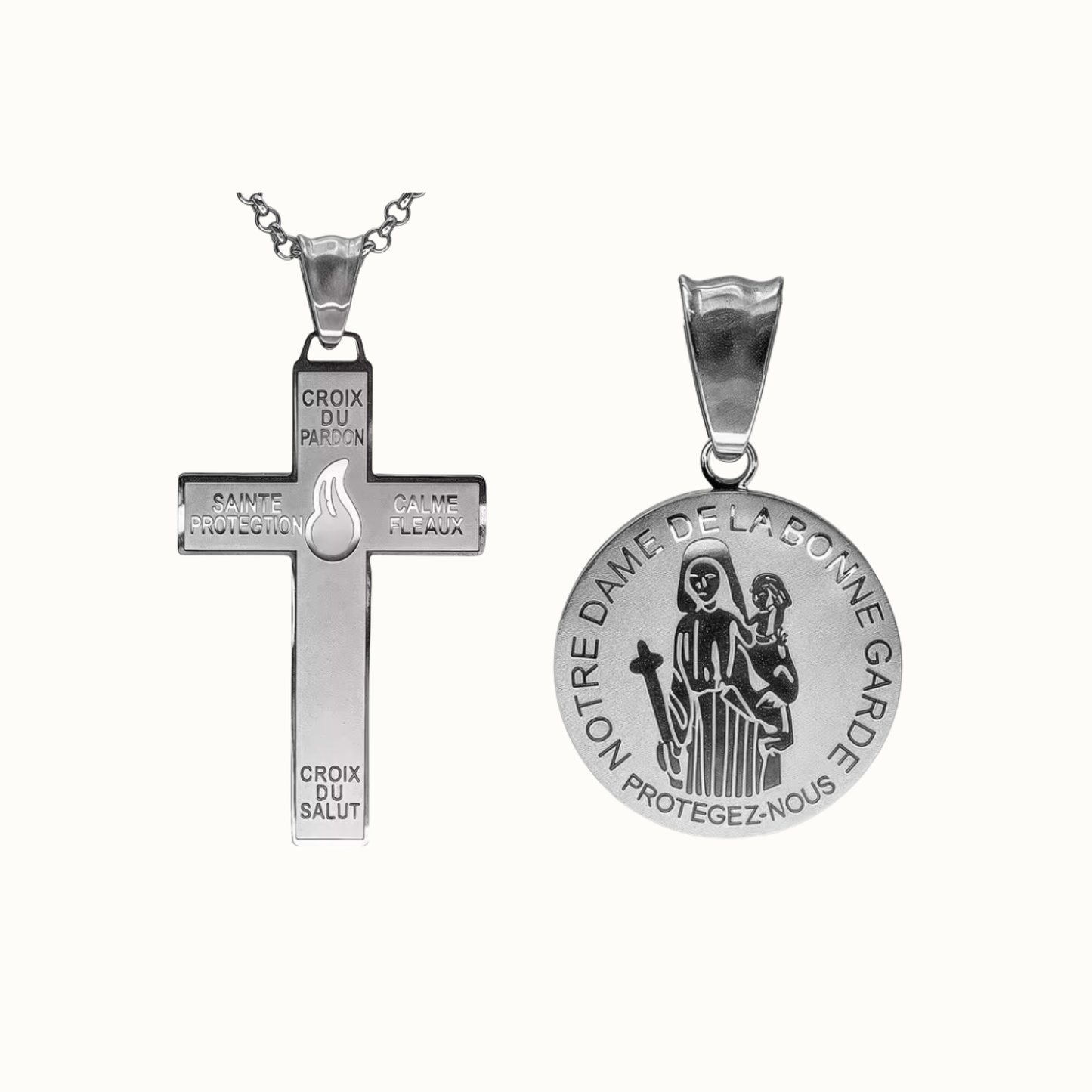 Cross of Pardon & Medal of Our Lady of Bonne Garde | Bundle of Protection