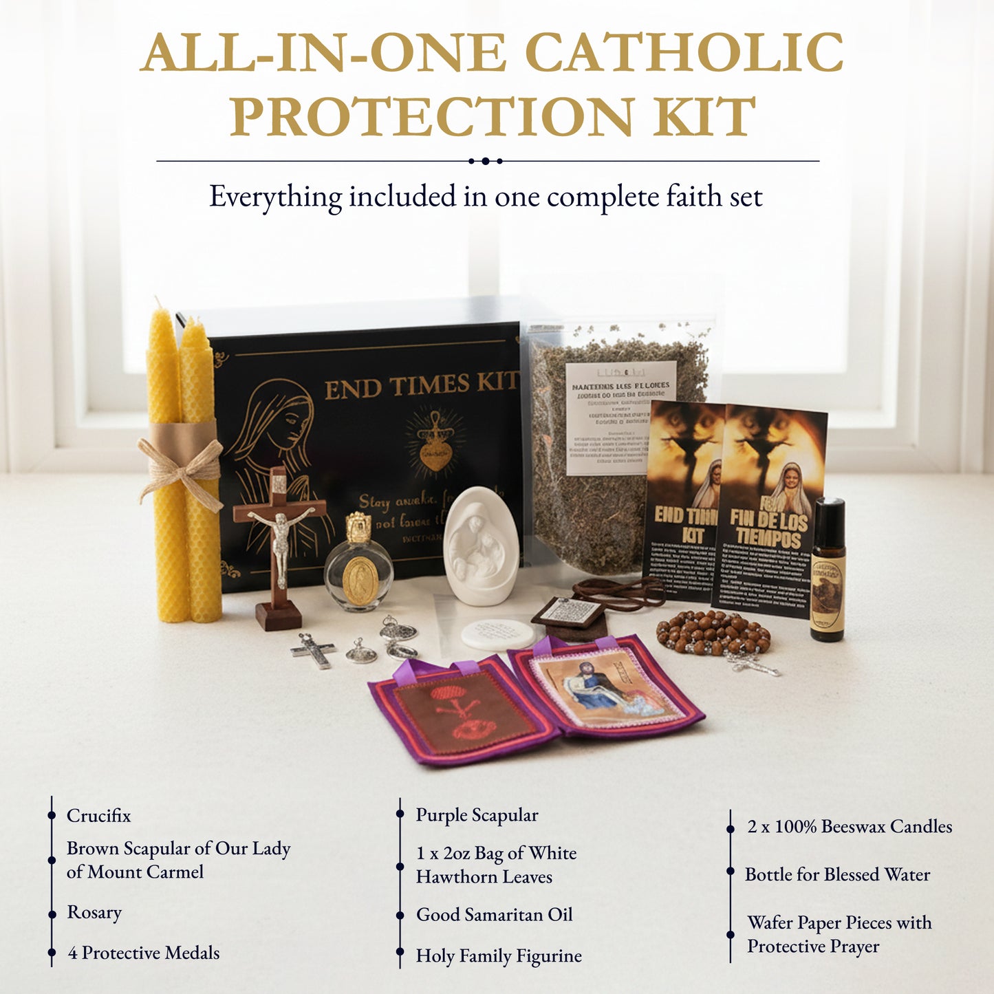 End Times Kit – Catholic Spiritual Preparation Set | 3 Days of Darkness